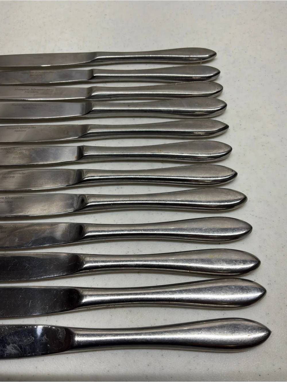 Hampton Silversmiths Stainless Steel Butter Knives Set of 12